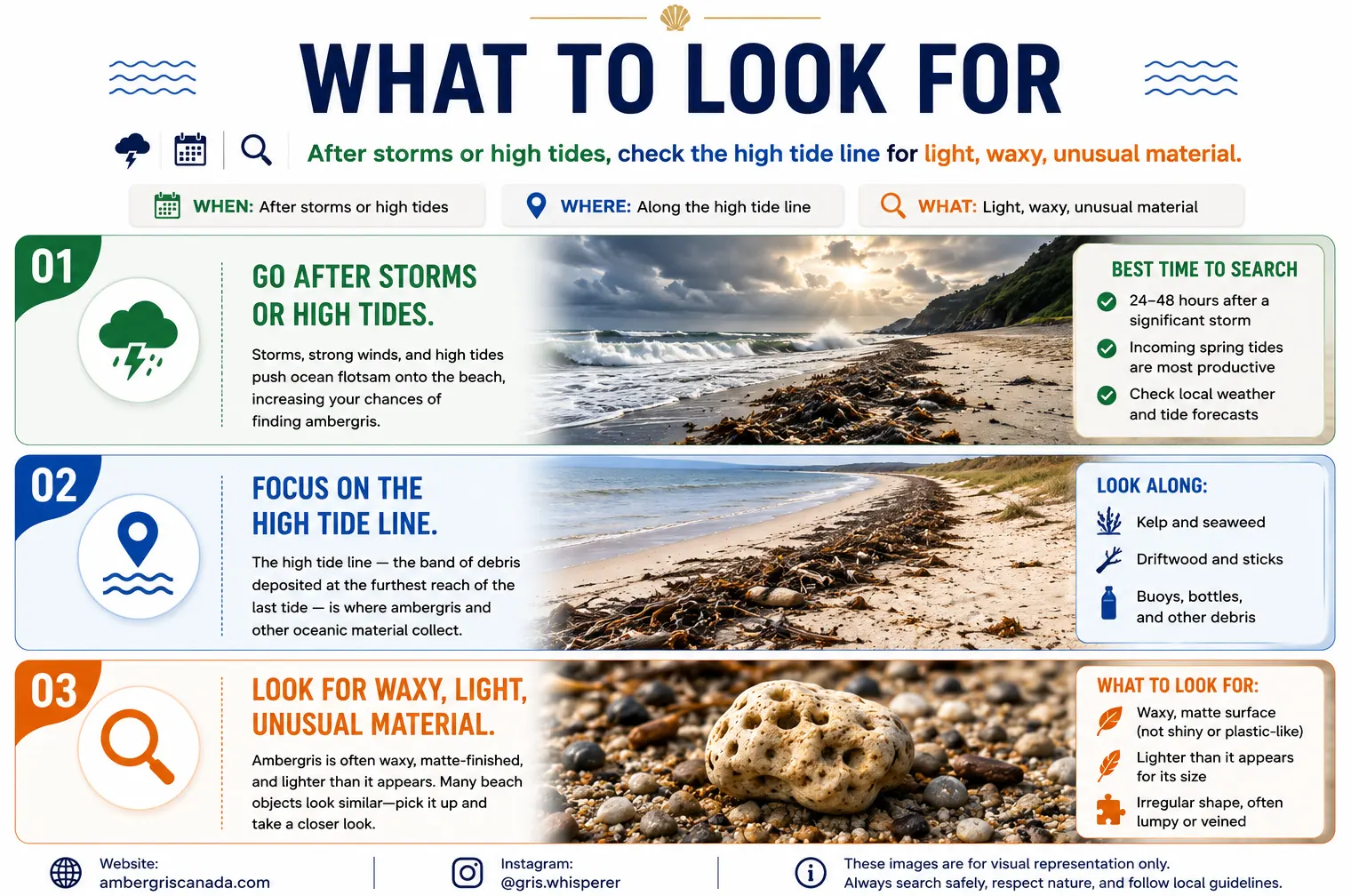 What to look for — ambergris on beach
